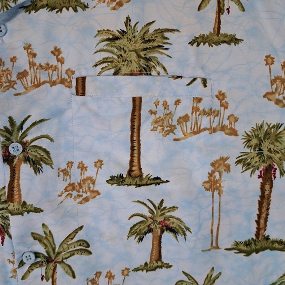 Men's Rima Hawaiian Shirt XL Tropical Palm Trees Short Sleeve Button Up - Picture 5 of 9